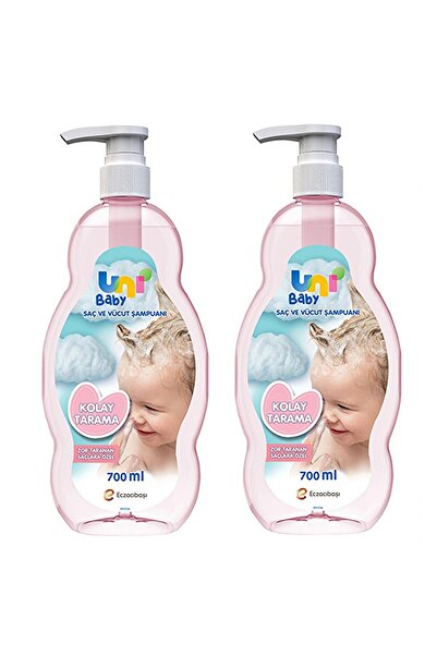 Uni Baby Kolay Tarama Saç Ve Vücut Şampuanı 700 ml 2 Adet
