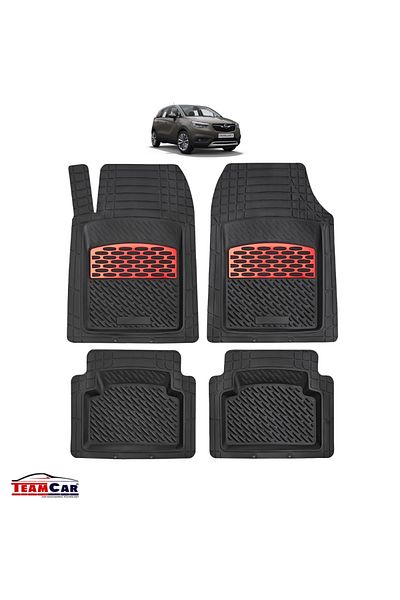 TEAMCAR ® Car Mats Compatible With Opel Crossland X (2017–2020) - Suv, Red