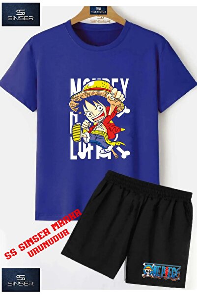 SS SİNSER Children's “Anime One Piece Left Writing“ Custom Printed Crew Neck ...