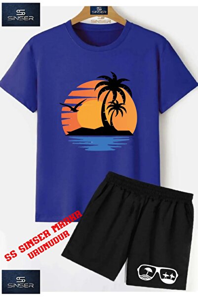 SS SİNSER Children's “Palmiye Deniz Gunes“ Special Printed Crew Neck T-Shirt ...