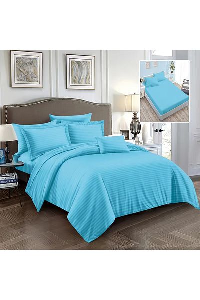 NufJoy Double bed linen DAMASK 6 pieces, Fitted sheet for mattress 160x200 cm or 180x200 cm