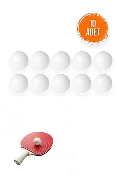 Factorial Pingpong Ball 10Pcs Wearproof No Bend Game Balls Family Friend Parent Entertainment Playing Game