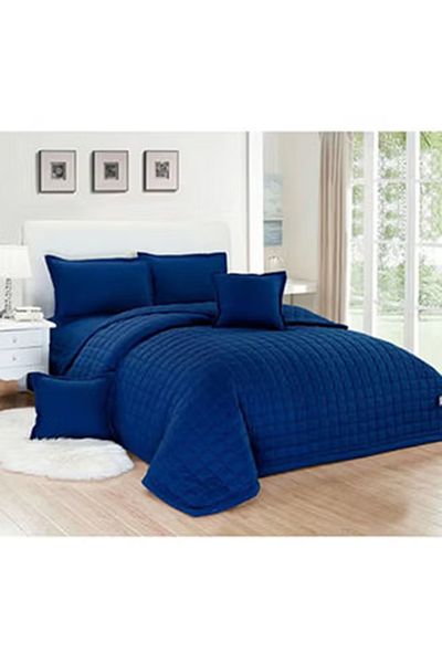 Moon 4-Piece Compressed Comforter Set Single Size Microfiber Navy 220x240cm