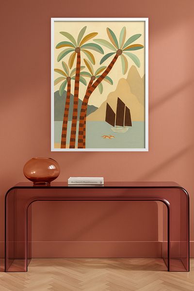 HOMEPACK Single Wooden Framed Painting One Piece Poster Painting Tk/Karina18