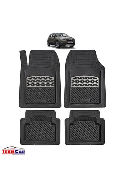 TEAMCAR ® Car Mats Tray Type Compatible Opel Crossland X (2017–2020) - Suv, Silver