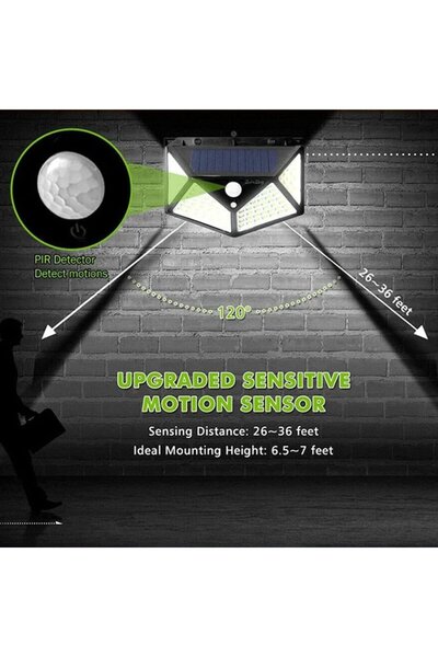 HOZRO Set 5 Solar Lamps HOZRO, SH 100, 100 LEDs, 1000 Lumens Light, Motion and Light Sensor, Rechargeable