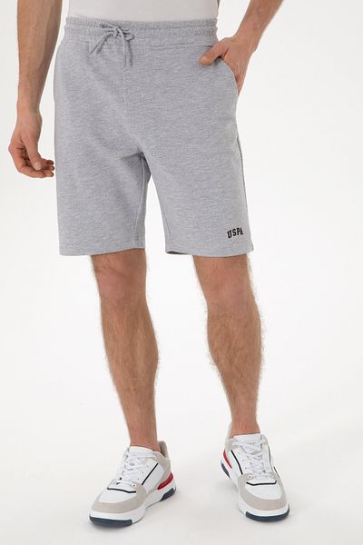 U.S. Polo Assn. Men's Gray Melange Knitted Shorts 50305933-Vr086