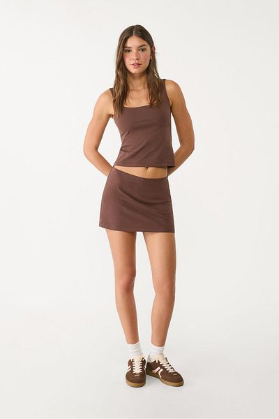 Stradivarius Basic top with square neckline