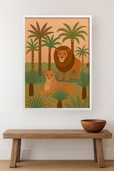 HOMEPACK Single Wooden Framed Painting One Piece Poster Painting Tk/Karina16