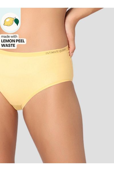 Intimate Queen Lemon Bae Briefs – Seamless Calm, Made with Lemon Peel | Sweat-Wicking & Made for Sensitive Skin