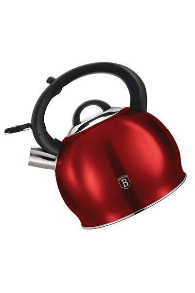 Berlinger Haus Stainless steel whistling kettle 3 L Burgundy Metallic Line