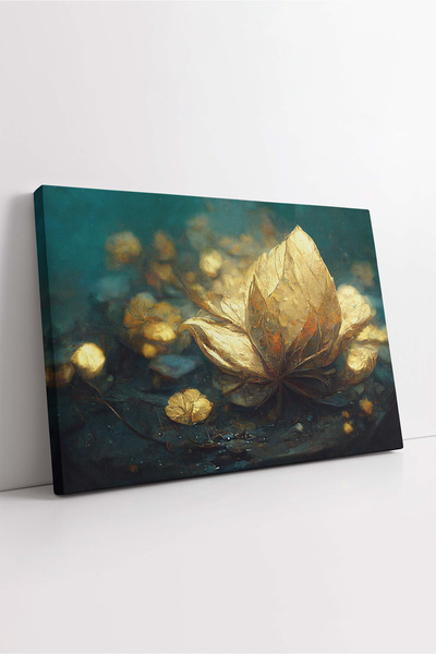 KOSS Dijital Αφηρημένη ζωγραφική σε καμβά με λουλούδια λωτού, ζωγραφική με φυ...