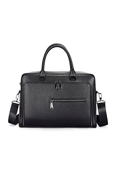 delis Ανδρική τσάντα χαρτοφύλακα, Eron GT3282, γνήσιο δέρμα, μαύρο