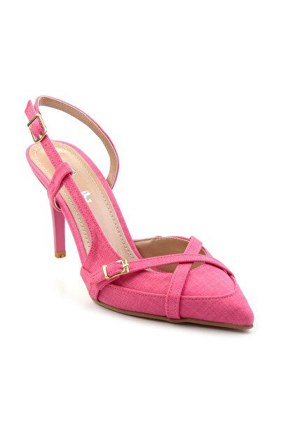 Bambi Fuşya Kot Kadın Klasik Topuklu Ayakkabı K01992152637