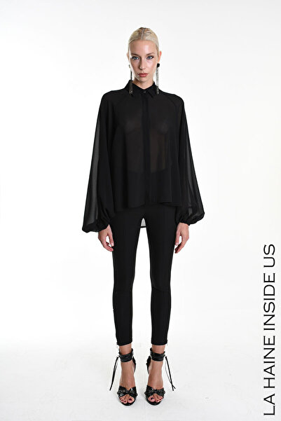 La Haine Inside Us CĂMAȘĂ TRANSPARENTĂ - - S, NEGRU