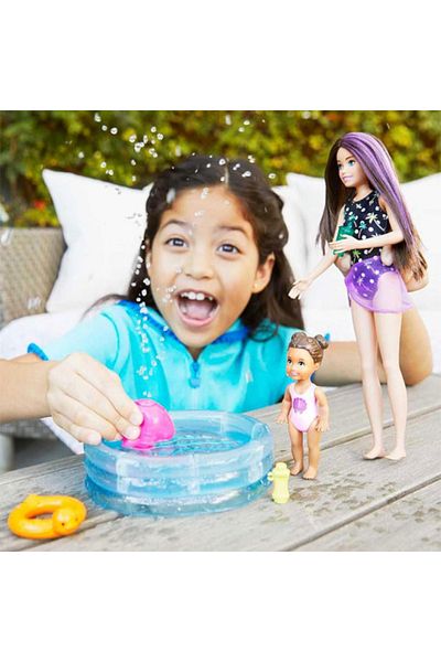 mattel Barbie Skipper Babysitter INC Doll, Skipper Doll in the Pool