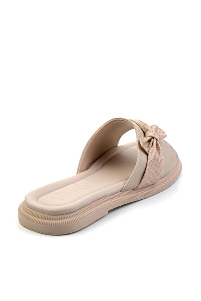 Bambi Nude Rugan Kroko Kadın Terlik K04761038109