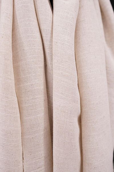 Defne&Apollon İpekçilik Hand Woven Silk-Linen Shawl 65 X 180 cm - Natural