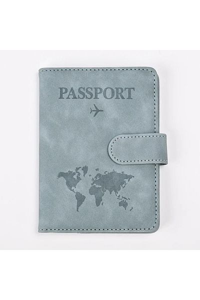 delis Unisex passport cover, Kaida PT1298, Light blue