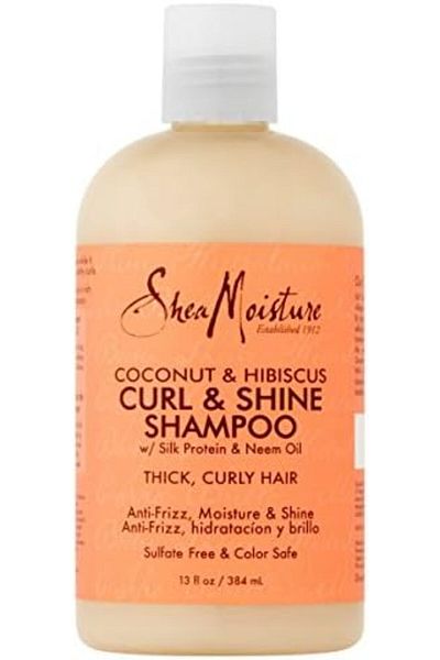 Shea Moisture Coconut & Hibiscus Curl & Shine Shampoo (Pack of 3)