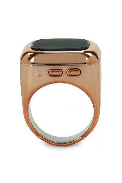 ihvanonline Digital Ring Prayer Mat, Oled Screen, Rechargeable, Vibrating - R.Gold