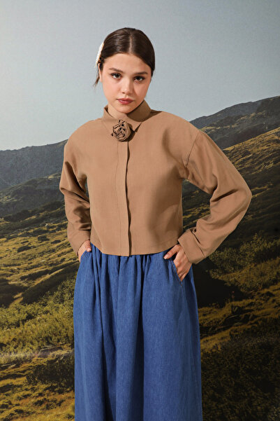 ZÜLAYS Gül Gömlek Somon