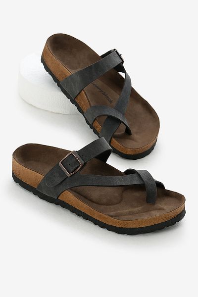 Tonny Black Γυναικείες σαγιονάρες Nubuck με καπνιστή άνετη σόλα με πολυ σόλα