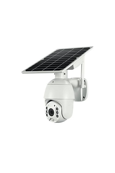Minitechnics Solar Powered Surveillance Camera, Wi-Fi, 6 Batteries, 3Mp Resolution, Night Vision LEDs