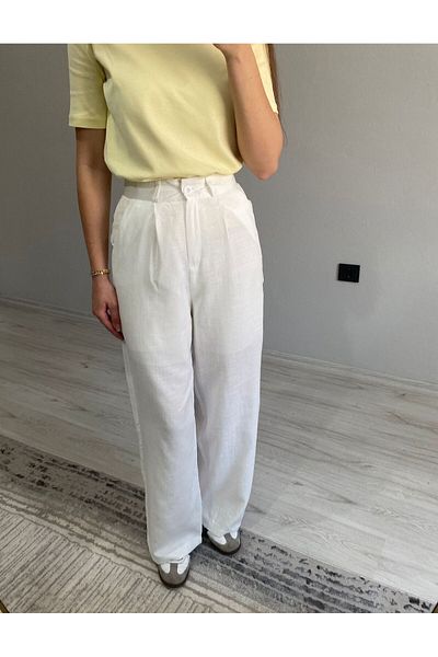Niceboutique High Waist Palazzo Pants with Clamp Detail