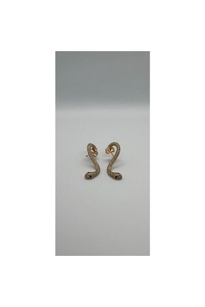S ATELIER Sparkling Snake Earrings