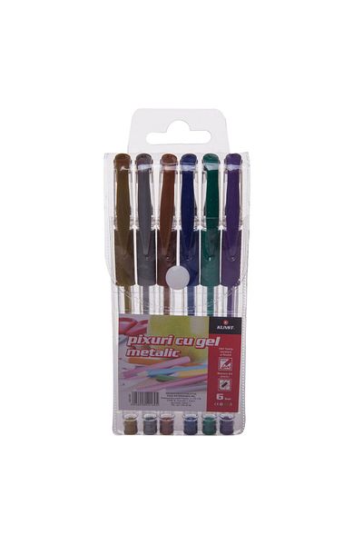 Kunst metallic gel pen set, 6 colors