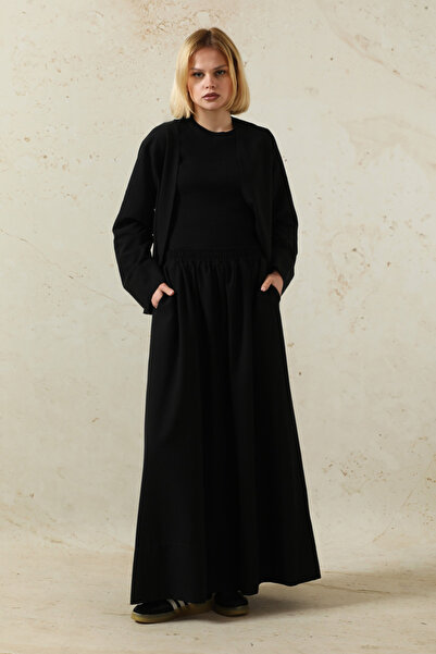 ZÜLAYS Kimonolu Etek Takım Siyah