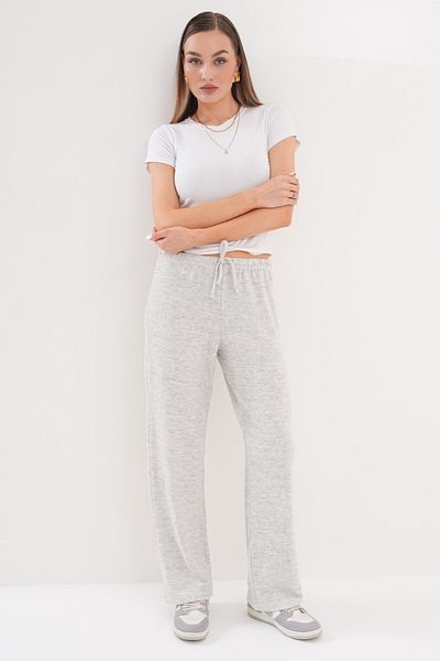 GENIUS STORE Pantaloni Yumoş de damă Pantaloni largi tricotati cu buzunare cu talie elastică PANTALONI YUMOŞ