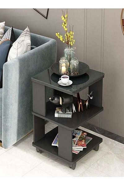 Raffine Modern Multipurpose Unique Design Simple Nightstand Durable Side Table Living Room Bedside Cabinet