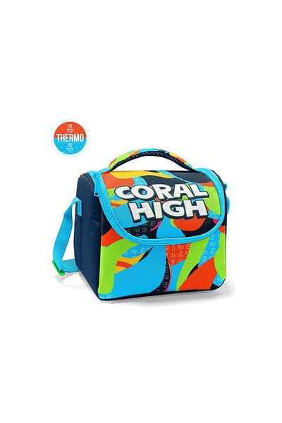 Coral High Kids Navy Blue Graffiti Patterned Thermo Lunchbox 11793