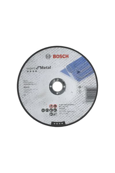 Bosch Universal Fit Large Angle Grinder Metal Cutting Disc Black and Grey 3 x 180mm