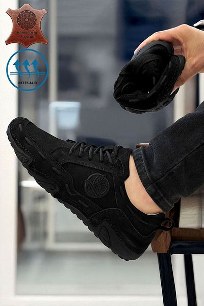 BIG KING Nubuck Genuine Leather Spider Men's Sandal Shoes