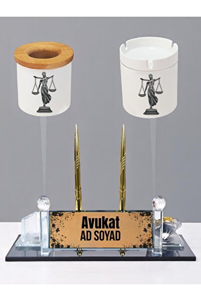 lili hediyelik Avukat İsme Özel Masaüstü İsimlik Masa İsimliği Kalemlik Küllü...