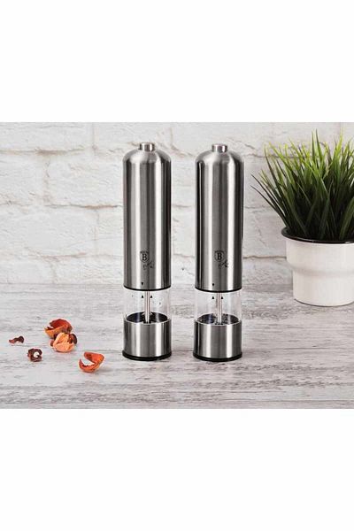 Berlinger Haus Set de 2 mori electrice de sare si piper Carbon Metallic Line