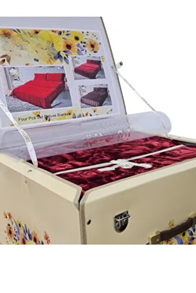 Generic 4-Piece Heavy Winter Blanket Set, 220x240cm, 260x230cm, 55x75cm, 9kg