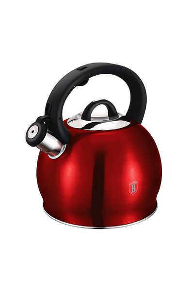 Berlinger Haus Stainless steel whistling kettle 3 L Burgundy Metallic Line
