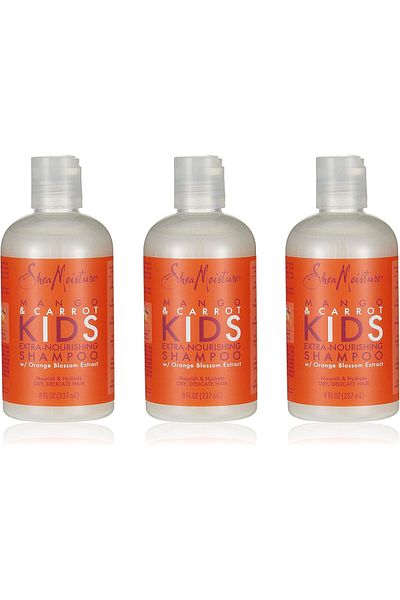 Shea Moisture Mango & Carrot Kids Extra-Nourishing Shampoo, 8 Ounce (Pack of 3)