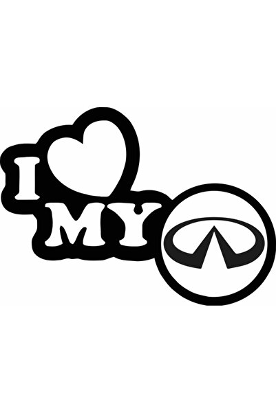 Image Sticker auto, IMAGE, I love my INFINITI, negru, 23 x 17 cm