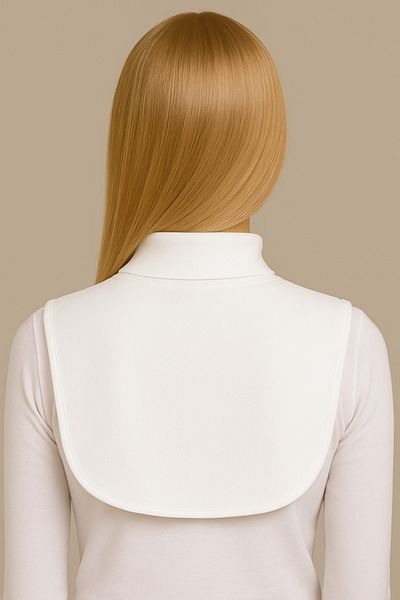 ParlaMira Viscose Neck Collar White Half Fisherman
