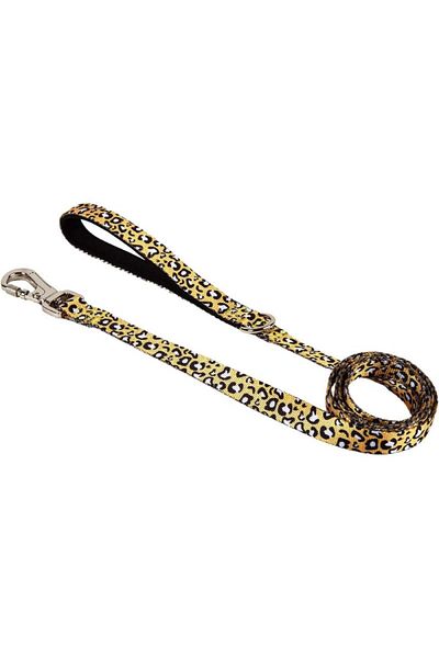 Astorpet lesă pentru câini, poliester/metal, negru/galben, 1,5 m x 1,5 cm
