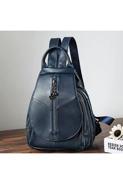 delis Rucsac dama, Daliah GT3641, piele naturala, Albastru