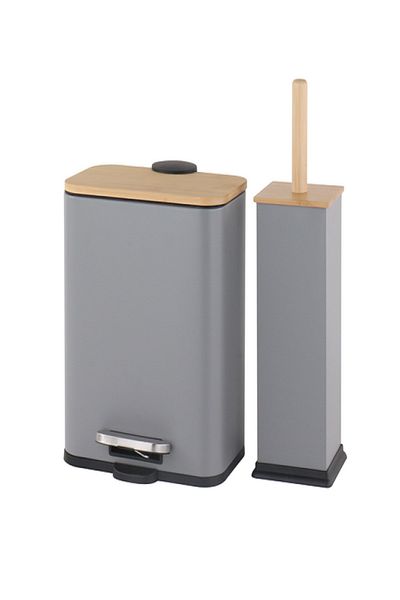 HONEYBEE Pedal Bin with Toilet Brush