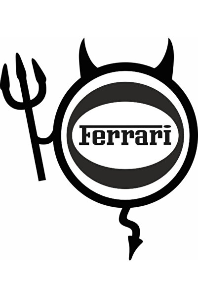 Image Sticker auto, IMAGE, Dracusor FERRARI, negru, 19 x 21 cm