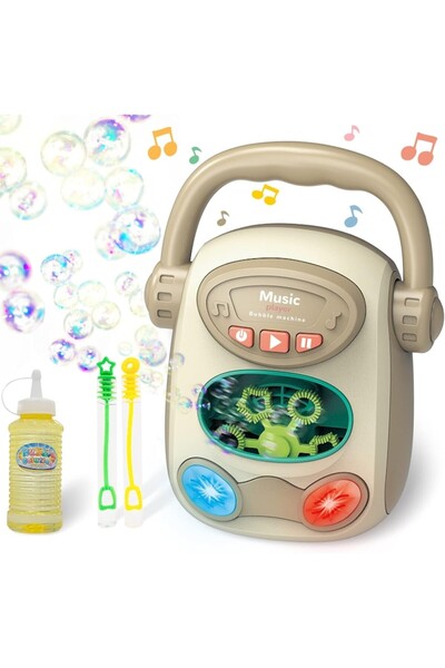 indiggo Διαδραστικό παιχνίδι για παιδιά, Φτιάχνοντας φούσκες, Ραδιόφωνο-Φούσκα, Φώτα και ήχοι, 3+ ετών, Κρέμα