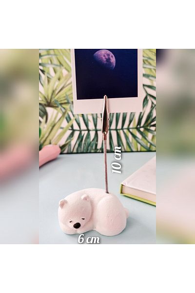Rota Hediyelik 3-Piece Cute Polar Bear Note and Photo Holder Notepad 3 Pieces